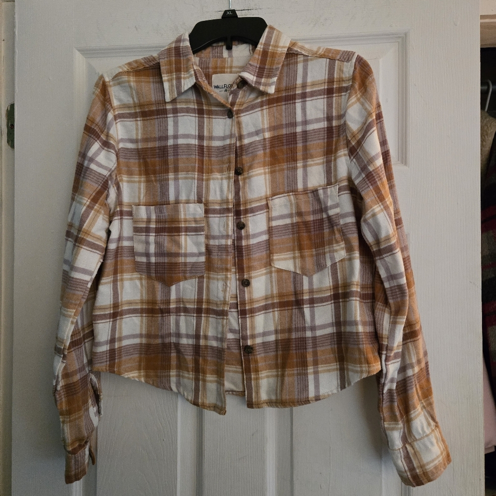 Yellow Plaid Wallflower Flannel